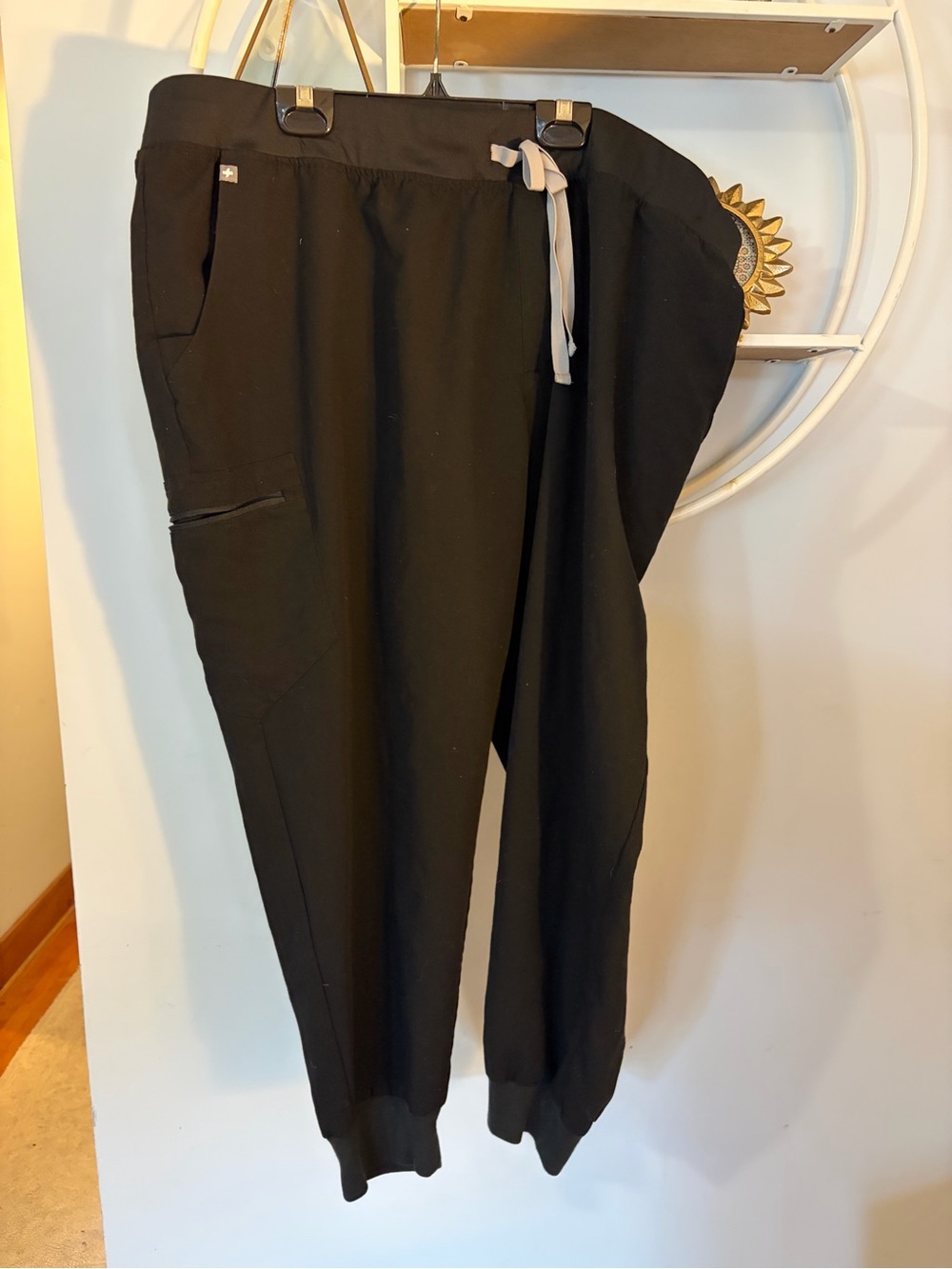 Figs Women’s 4XL Black Jogger Pants with Contrast Drawstring